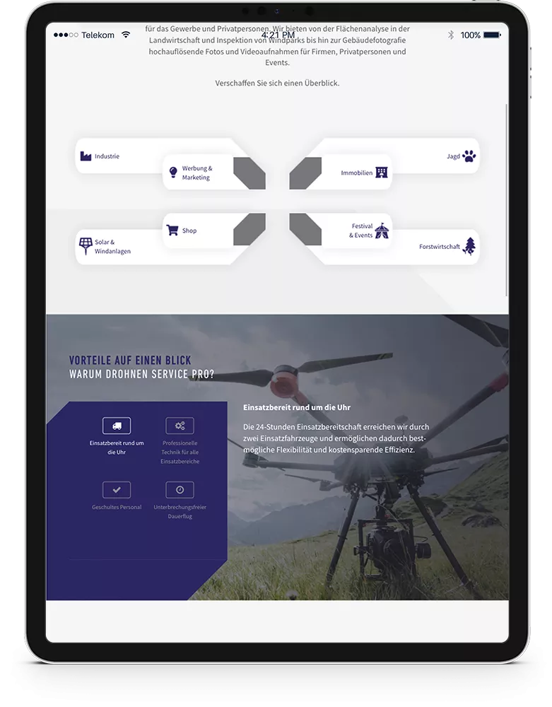 iPad Drohnen Service Pro