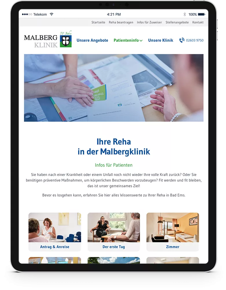 iPad Malbergklinik