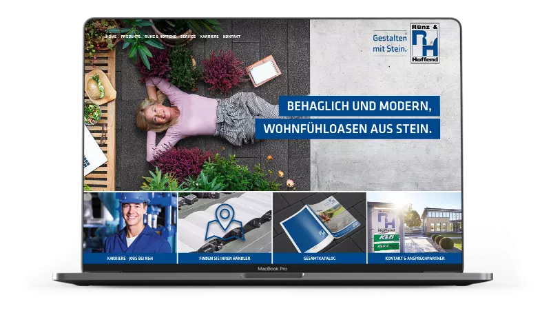 Rünz Hoffend Website auf Macbook