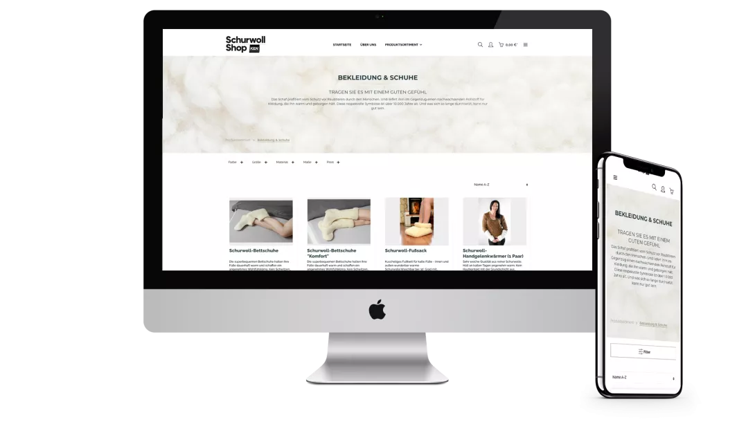 iMac + iPhone Schurwollshop