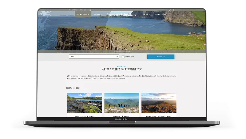 Macbook Wandern Schottland